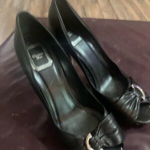 Dior Black leather Women's Heels size 9